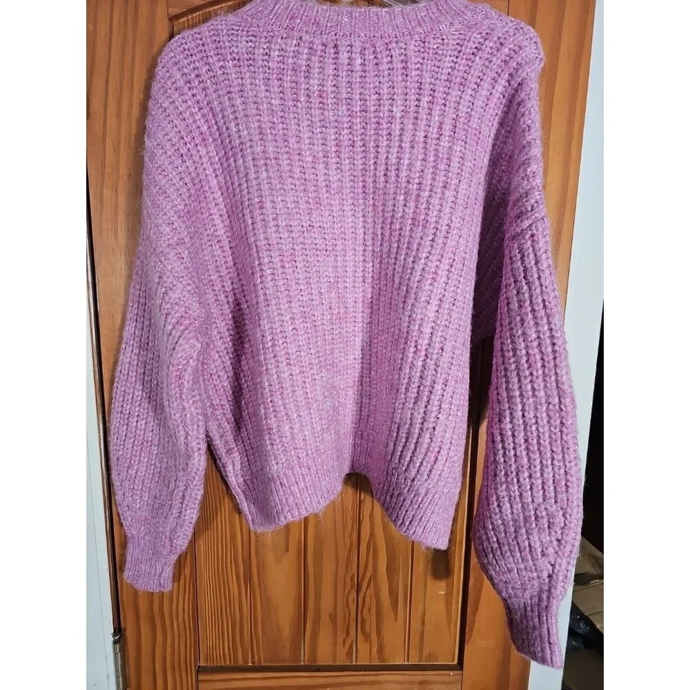 Lilla P Airspun Ribbed Pullover Sweater Freesia Pink Small. (HL166) - Picture 4 of 5
